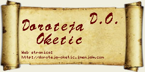 Doroteja Oketić vizit kartica